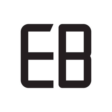 eb ilk harf vektör logo simgesi