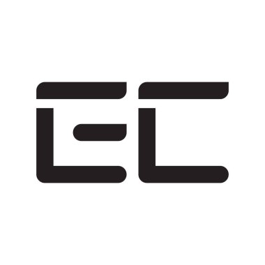 ec ilk harf vektör logosu simgesi
