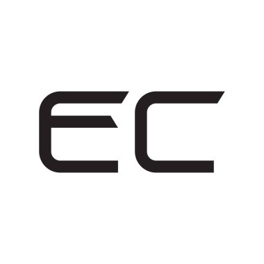 ec ilk harf vektör logosu simgesi