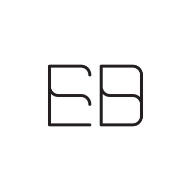 ed ilk harf vektör logo simgesi