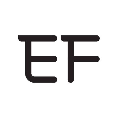 ef ilk harf vektör logo simgesi