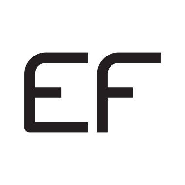 ef ilk harf vektör logo simgesi