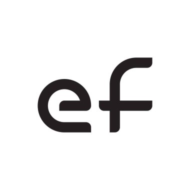 ef ilk harf vektör logo simgesi