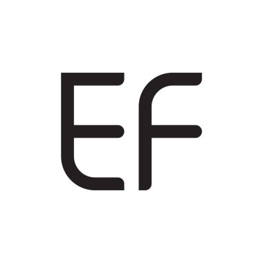 ef ilk harf vektör logo simgesi