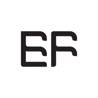 ef ilk harf vektör logo simgesi