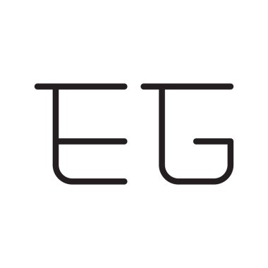 Örneğin ilk harf vektör logosu simgesi