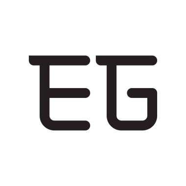 Örneğin ilk harf vektör logosu simgesi