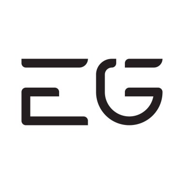 Örneğin ilk harf vektör logosu simgesi