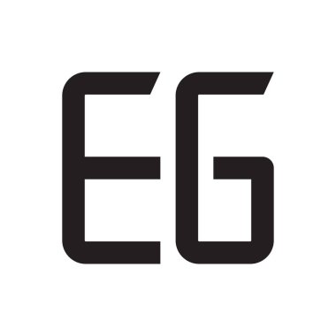 Örneğin ilk harf vektör logosu simgesi