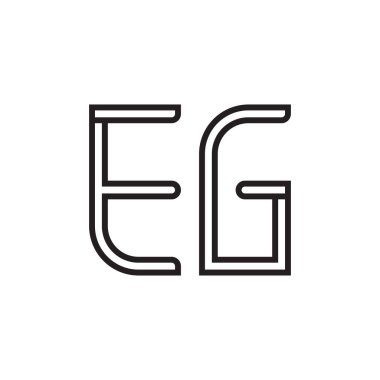 Örneğin ilk harf vektör logosu simgesi