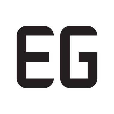 Örneğin ilk harf vektör logosu simgesi