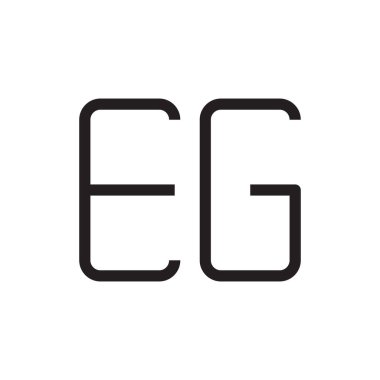 Örneğin ilk harf vektör logosu simgesi