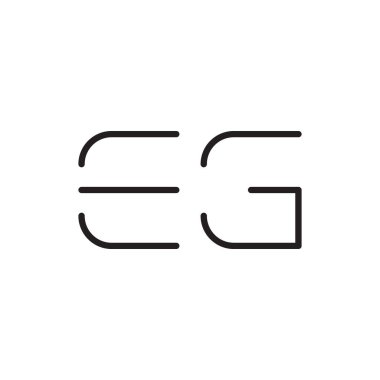 Örneğin ilk harf vektör logosu simgesi