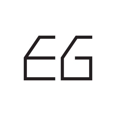 Örneğin ilk harf vektör logosu simgesi