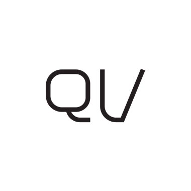 qv ilk harf vektör logo simgesi