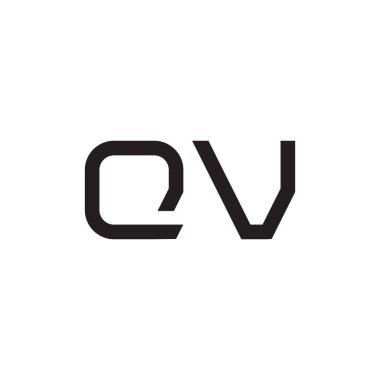 qv ilk harf vektör logo simgesi