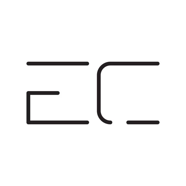 Ec初始字母向量图标 — 图库矢量图片