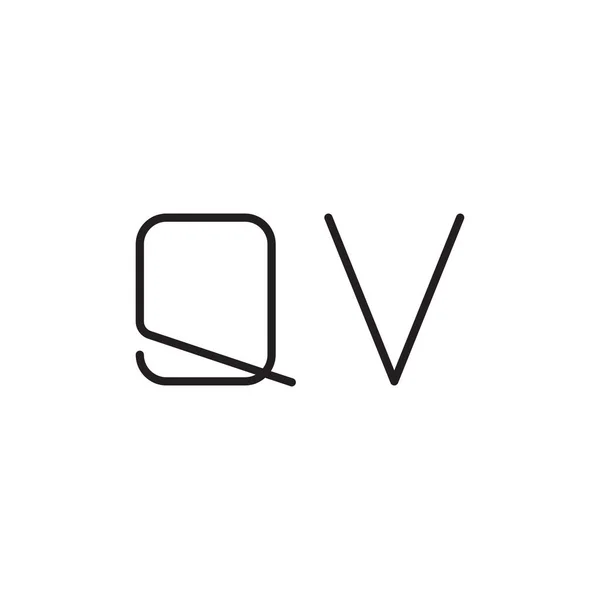 Qv初始字母向量图标 — 图库矢量图片