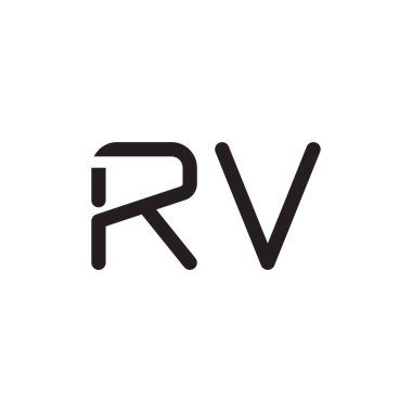 rv ilk harf vektör logo simgesi