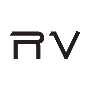 rv ilk harf vektör logo simgesi