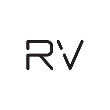 rv ilk harf vektör logo simgesi