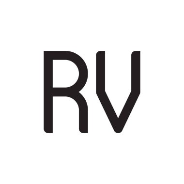 rv ilk harf vektör logo simgesi