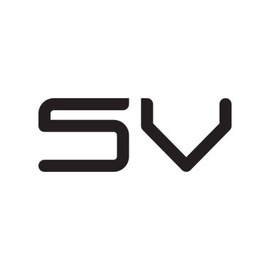 sv ilk harf vektör logo simgesi