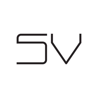 sv ilk harf vektör logo simgesi