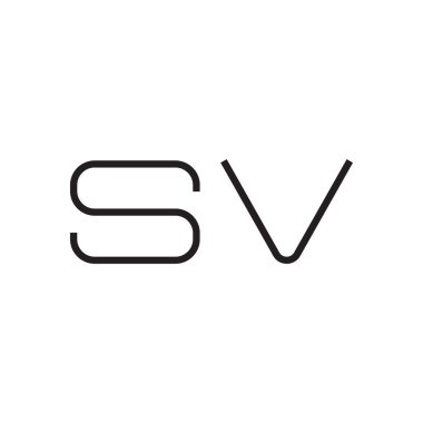 sv ilk harf vektör logo simgesi