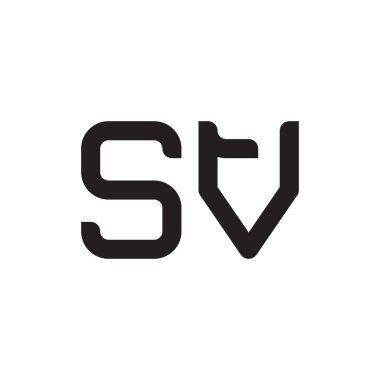 sv ilk harf vektör logo simgesi