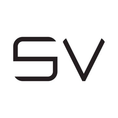 sv ilk harf vektör logo simgesi