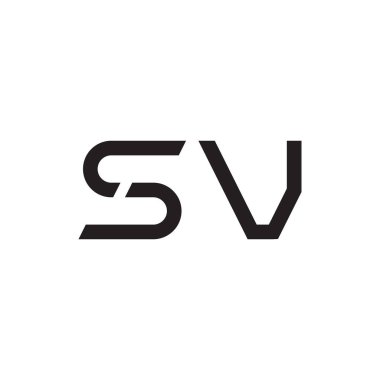 sv ilk harf vektör logo simgesi