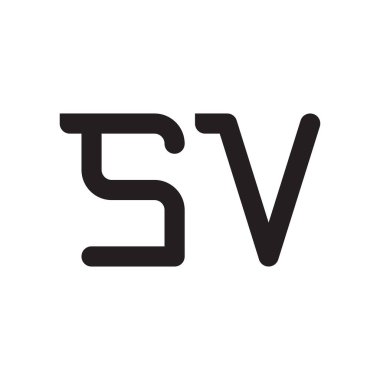 sv ilk harf vektör logo simgesi