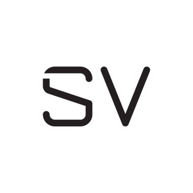 sv ilk harf vektör logo simgesi