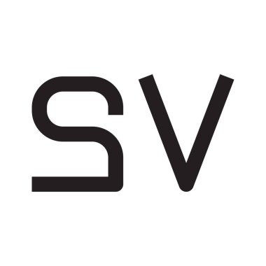 sv ilk harf vektör logo simgesi
