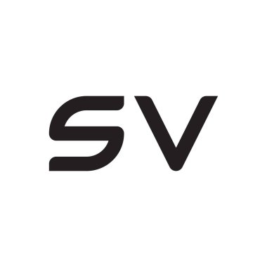 sv ilk harf vektör logo simgesi