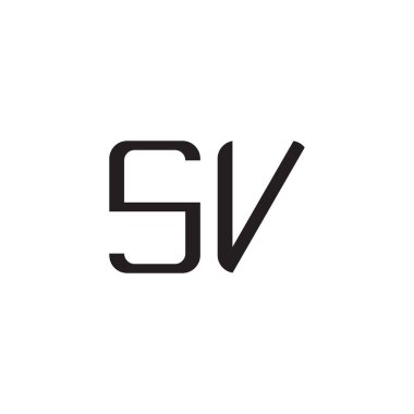 sv ilk harf vektör logo simgesi