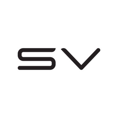 sv ilk harf vektör logo simgesi