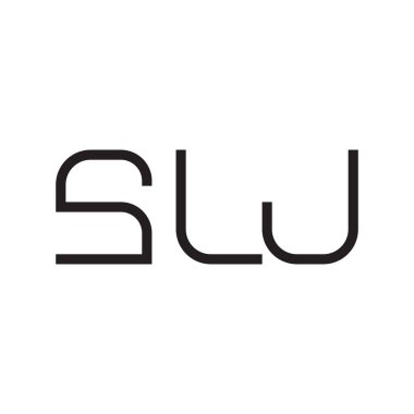 sw ilk harf vektör logo simgesi