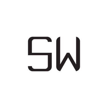 sw ilk harf vektör logo simgesi