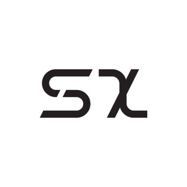 sx ilk harf vektör logo simgesi