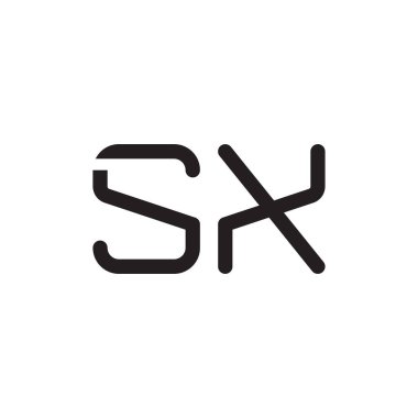 sx ilk harf vektör logo simgesi
