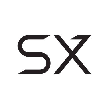 sx ilk harf vektör logo simgesi