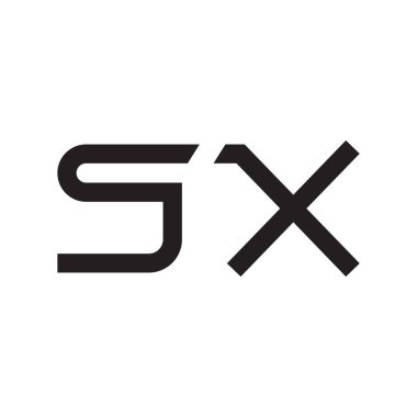 sx ilk harf vektör logo simgesi