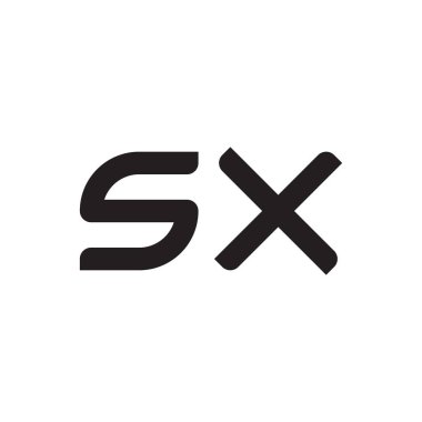 sx ilk harf vektör logo simgesi