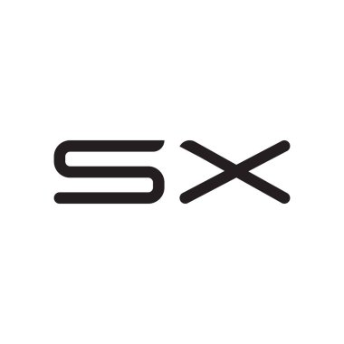 sx ilk harf vektör logo simgesi