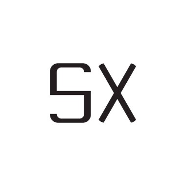 sx ilk harf vektör logo simgesi