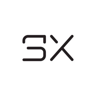 sx ilk harf vektör logo simgesi