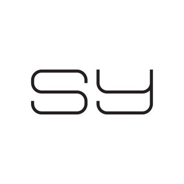 sy ilk harf vektör logo simgesi