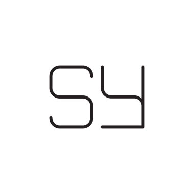 sy ilk harf vektör logo simgesi